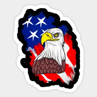 American eagle flag Sticker